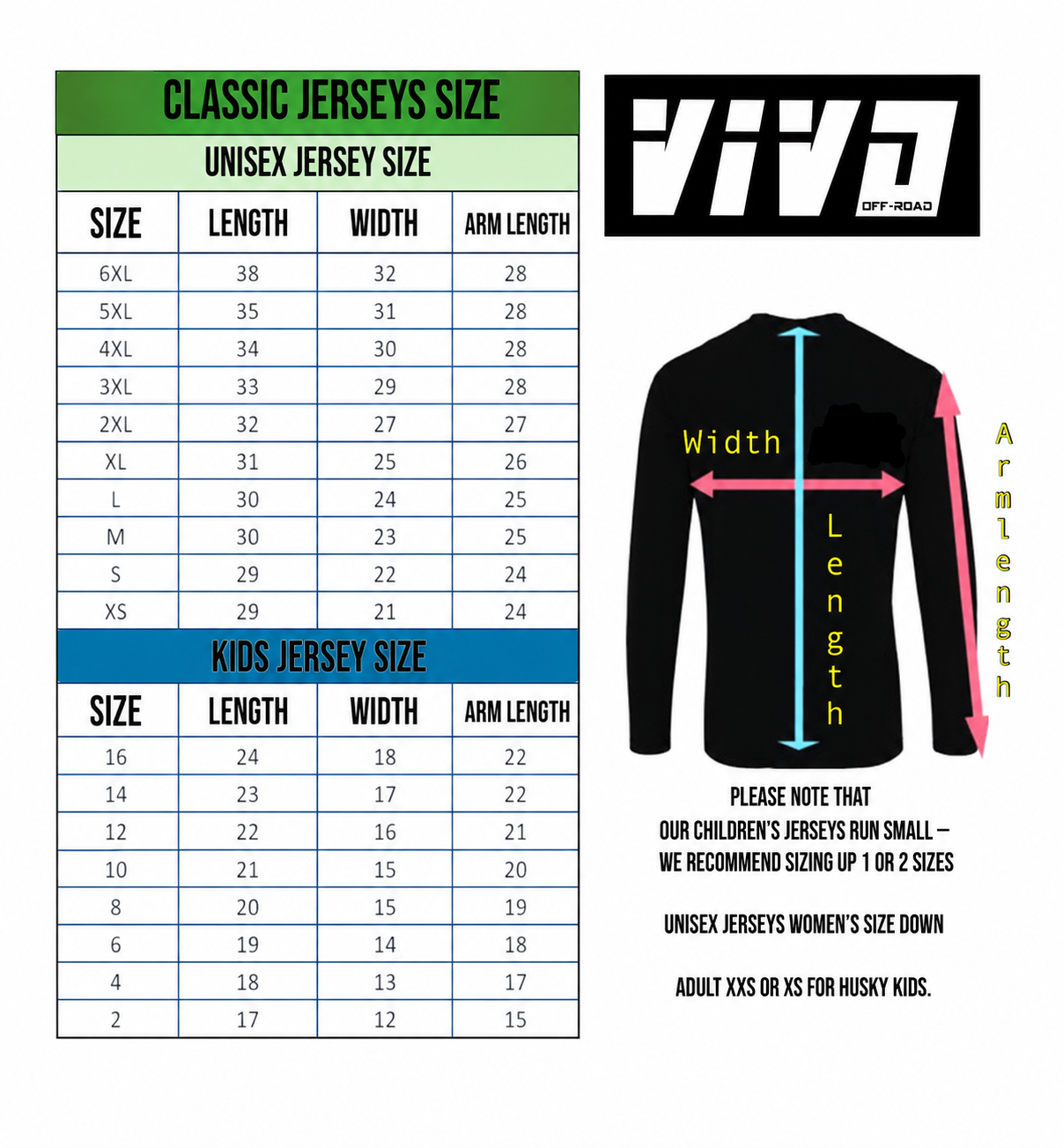 VIVO Off- Road Classic -Riding Jerseys- Offroad Fashion -atv, utv ,motocross