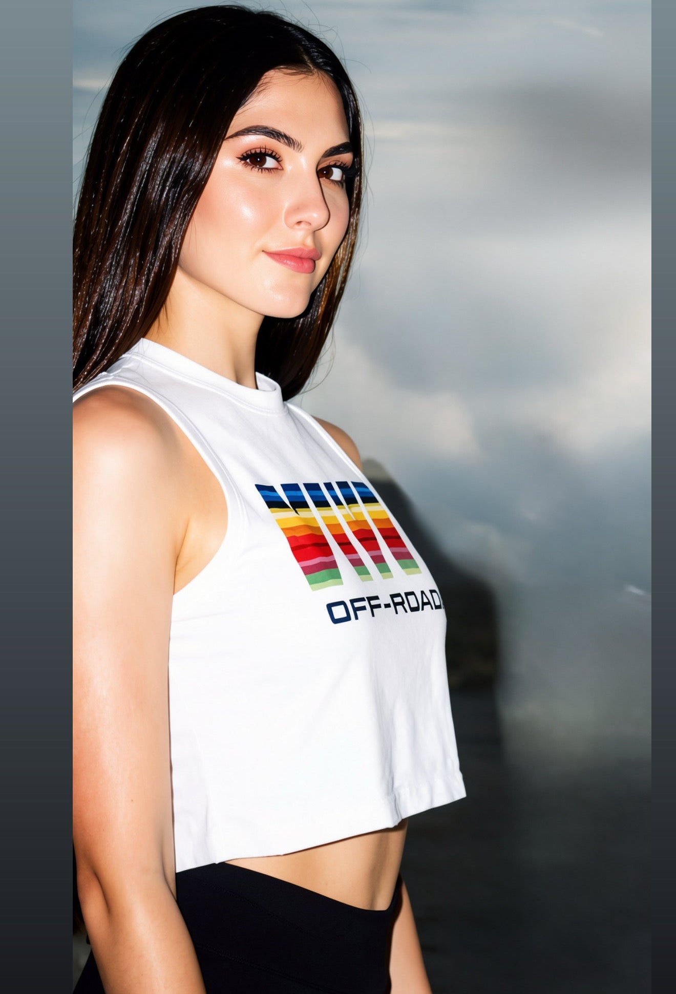 VIVO Off-Road Women’s  Sarape Cropped Top – Off-Road ATV MX Riding Shirt, Summer Desert Cropped Top