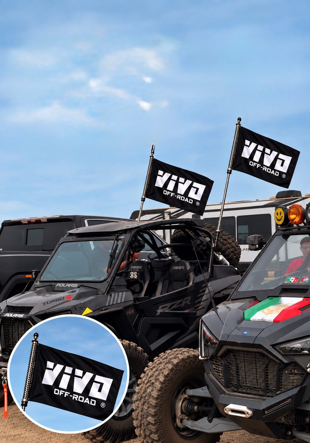VIVO Off-Road 22” × 36” Double-Sided Flag