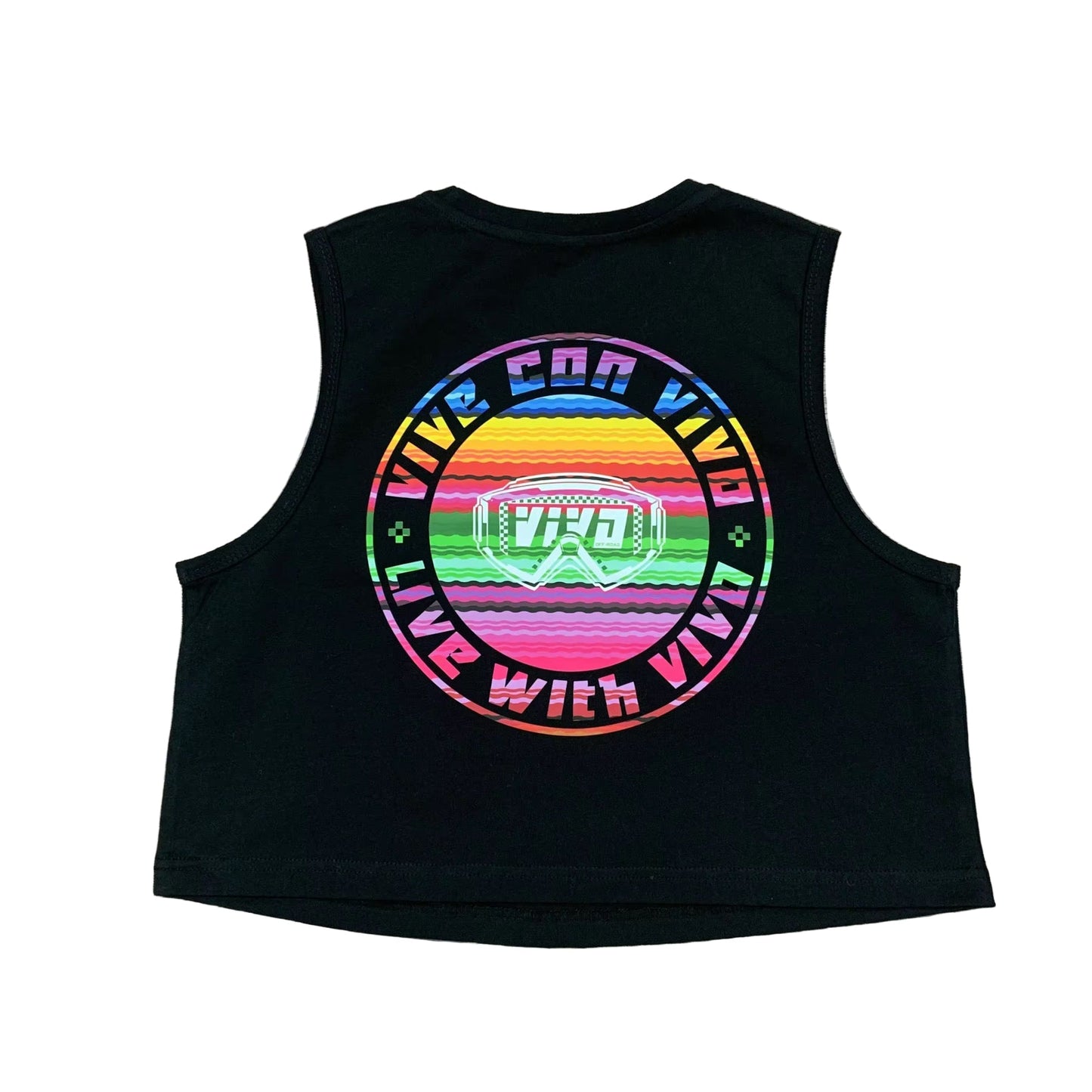 VIVO Off-Road Women’s  Sarape Cropped Top – Off-Road ATV MX Riding Shirt, Summer Desert Cropped Top