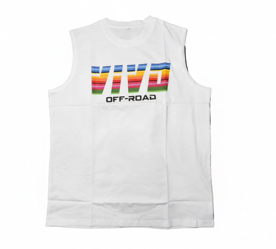 VIVO Off-Road Men’s Sarape Tank Top – Off-Road ATV MX Riding Shirt, Summer Desert Muscle Tank