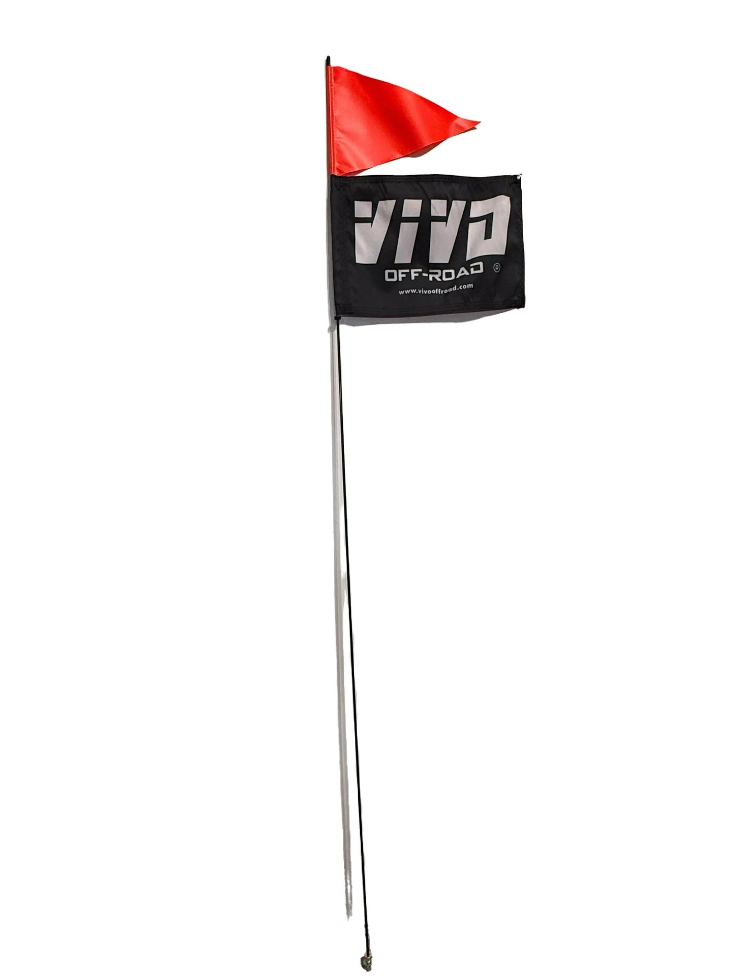 Fiberglass Whip Rod With Orange Pennant & 12x18 VIVO Flag