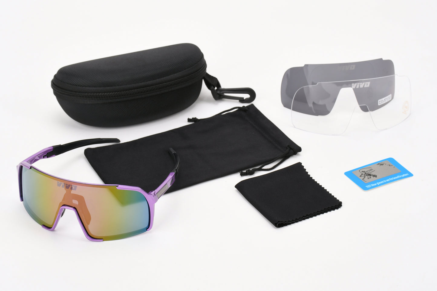 Vivo Off- Road 3 in 1  Interchangeable Polarized Sport Sunglasses-unisex fashion -atv ,utv, sxs