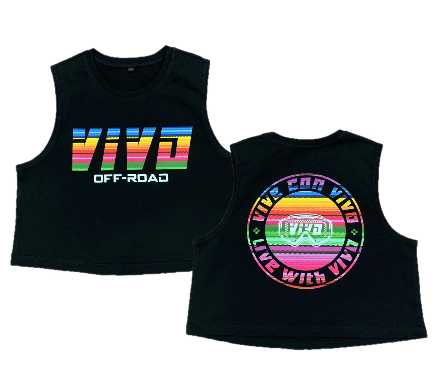 VIVO Off-Road Women’s  Sarape Cropped Top – Off-Road ATV MX Riding Shirt, Summer Desert Cropped Top