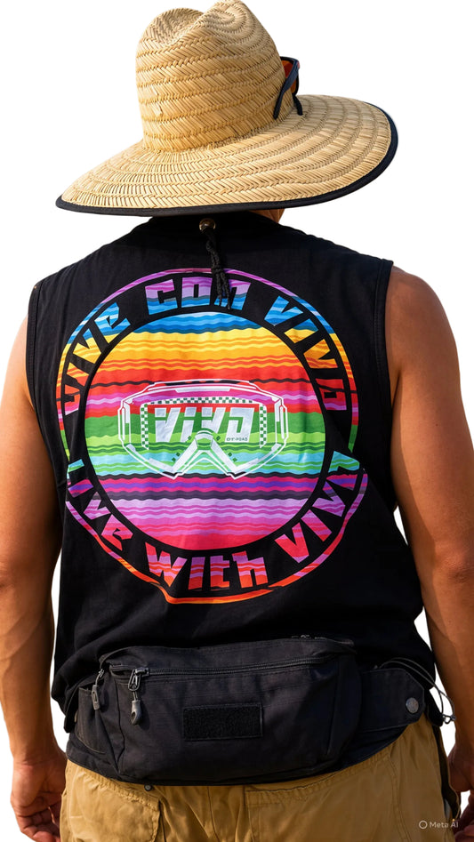 VIVO Off-Road Men’s Sarape Tank Top – Off-Road ATV MX Riding Shirt, Summer Desert Muscle Tank